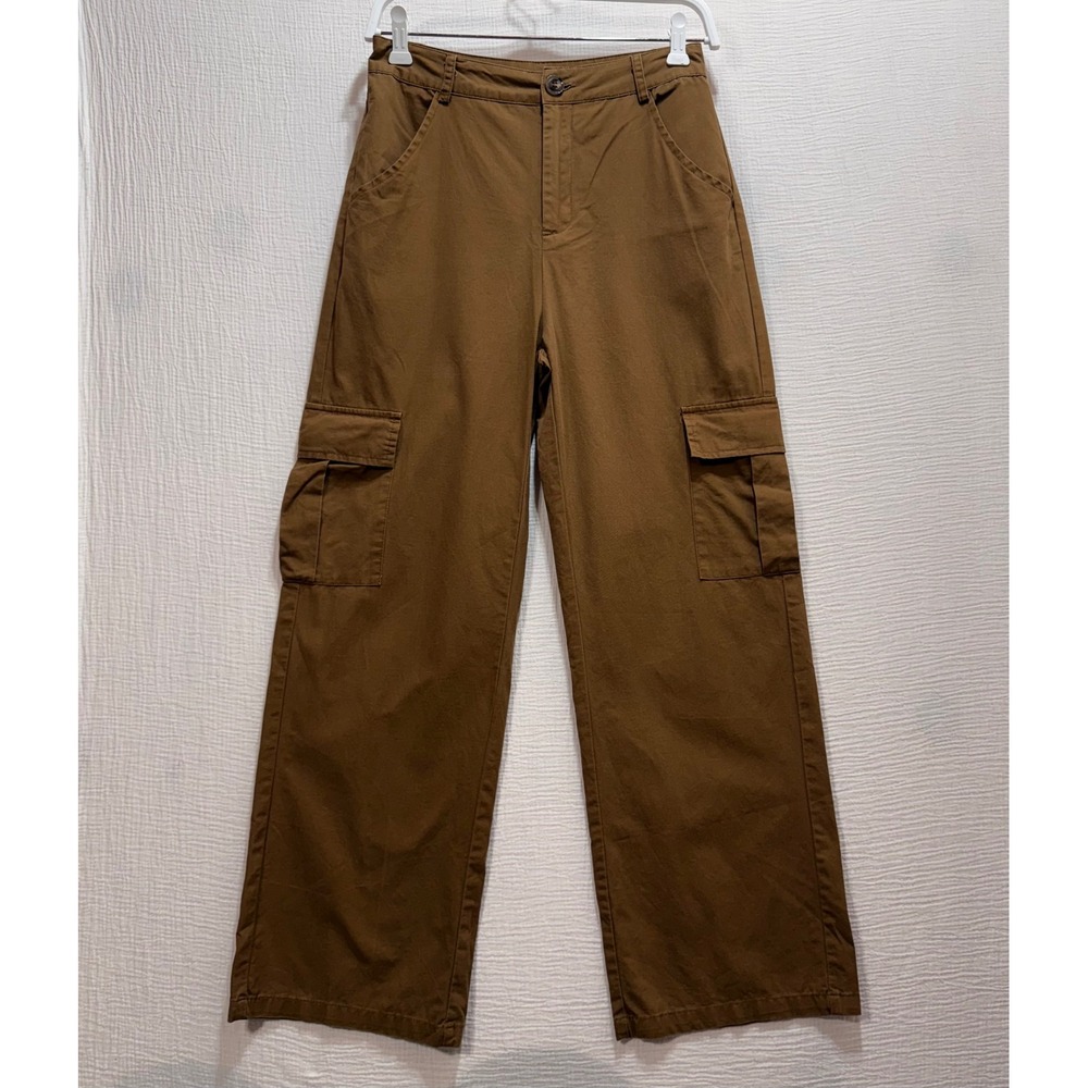 Daisy Street Cargo Pants Womens Small Brown Wide Leg Utility Trousers‎ Gorpcore